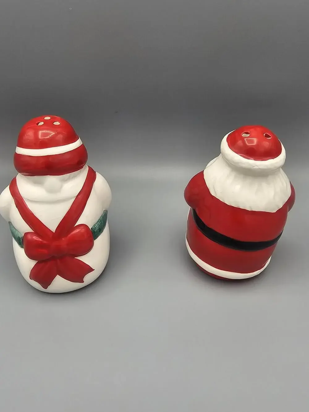 Ceramic Santa and Mrs. Claus Salt and Pepper Shakers